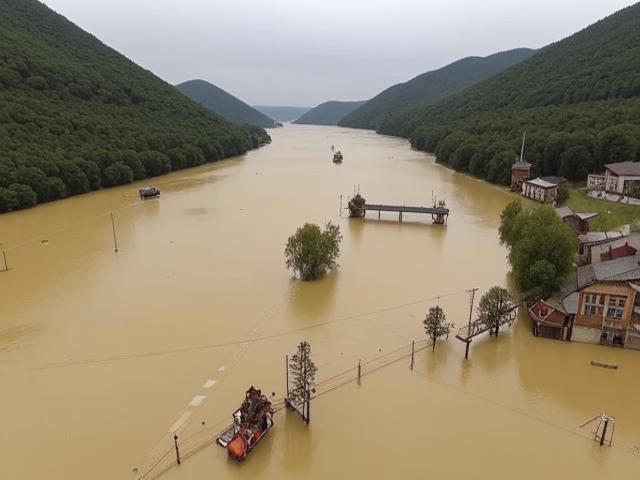 Селевой поток нарушил транспортное сообщение в нескольких поселках Карачаево-Черкесии